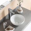 White Ceramic Circular Vessel Bathroom Sink