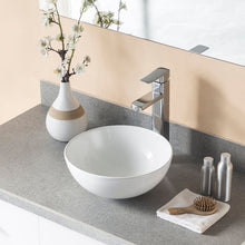 Load image into Gallery viewer, White Ceramic Circular Vessel Bathroom Sink
