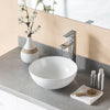 White Ceramic Circular Vessel Bathroom Sink