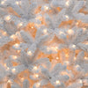 6.5' Flocked White Spruce Artificial Christmas Tree with Clear/White Lights (#K5749)
