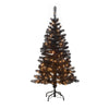 Black Fir Artificial Christmas Tree with 150 Clear/White Lights QL293