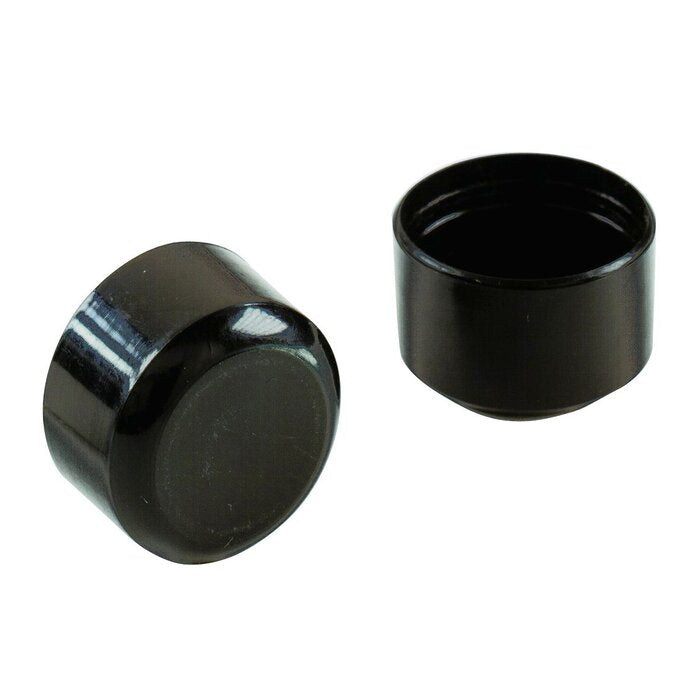 1/2" Black White Plastic Leg Tips (Set of 4)