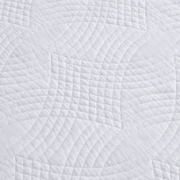 White Quilted Daybed Cover Set 4 Piece, Twin