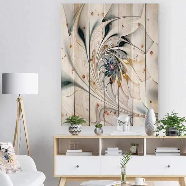 White Stained Glass Art - Print 30"x40"