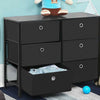 Black Whitestone 6 Drawer Double Dresser #HA384