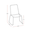 Black Whitner Stacking Patio Dining Side Chair (Set of 2) KB719