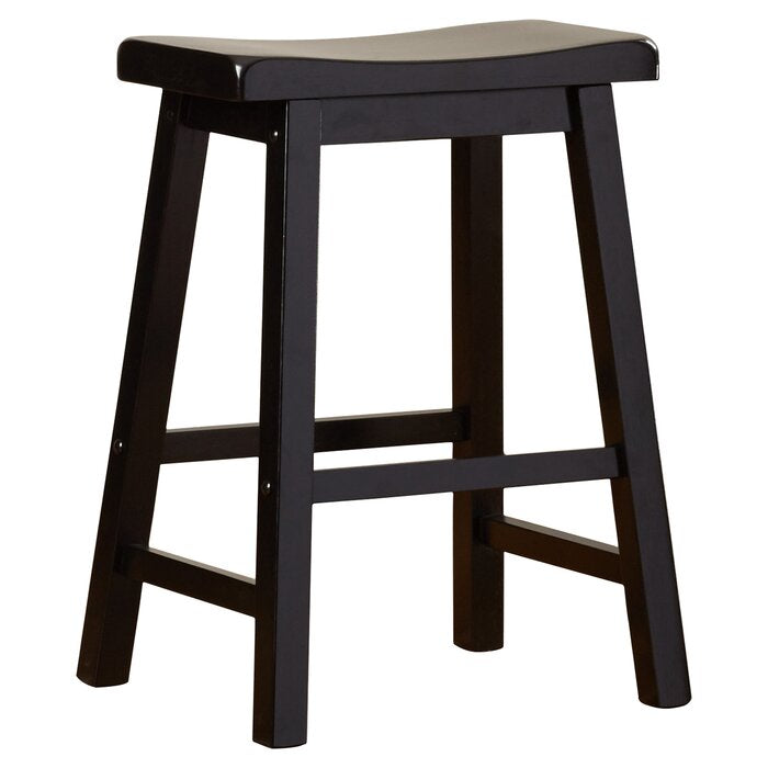Black Whitworth Solid Wood 23.75" Counter Stool (Set of 2)