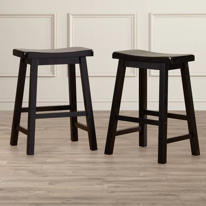 Black Whitworth Solid Wood 23.75" Counter Stool (Set of 2)