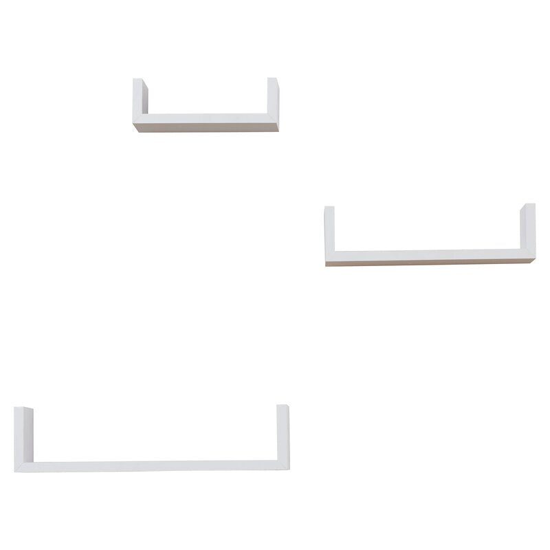 Wickes 3 Piece Floating Shelf Color White NC 111