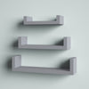 Gray Wickes 3 Piece Floating Shelf