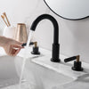 Load image into Gallery viewer, Matte Black Widespread Faucet 2-handle Bathroom Faucet