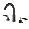 Load image into Gallery viewer, Matte Black Widespread Faucet 2-handle Bathroom Faucet
