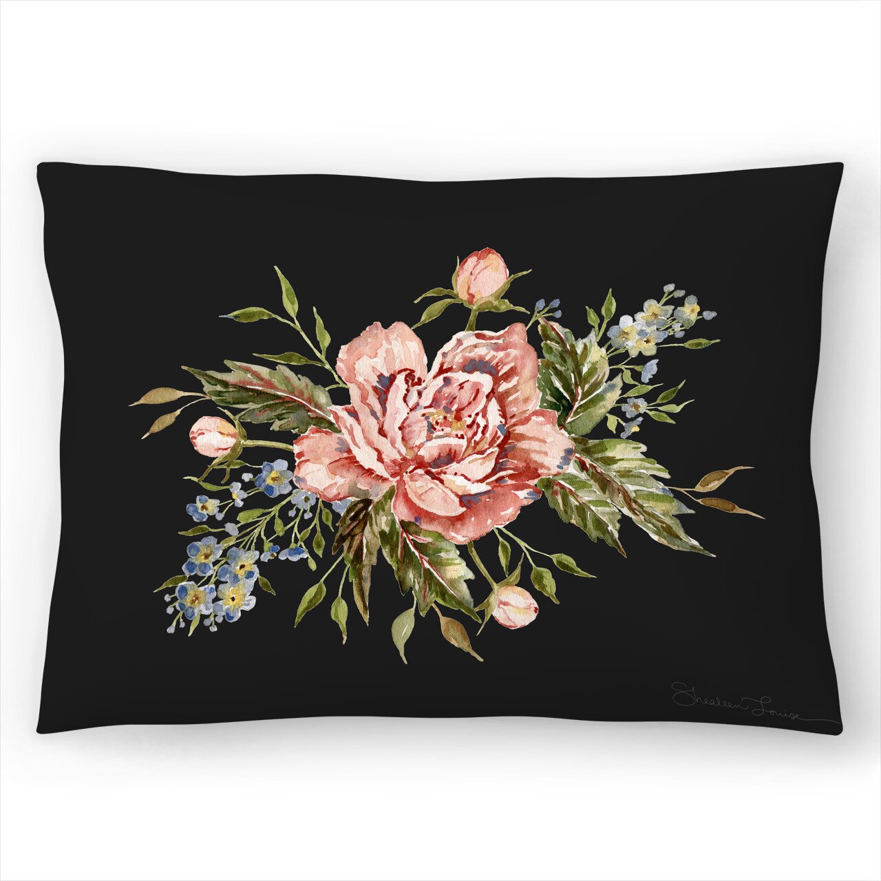 Wild Rose Bouquet Lumbar Pillow AS151