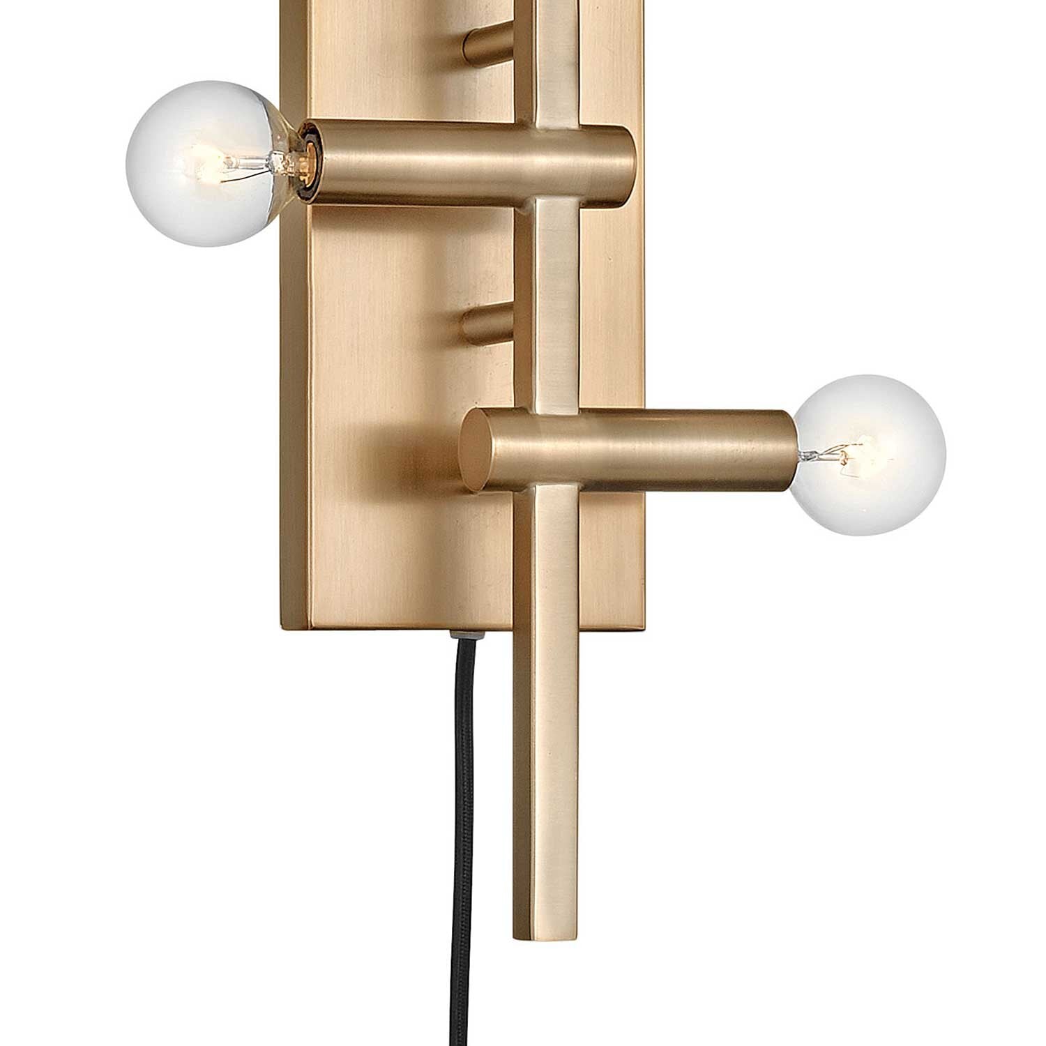 Modern Brass  Willson Indoor 3-Light Plug-In Armed Sconce K7719
