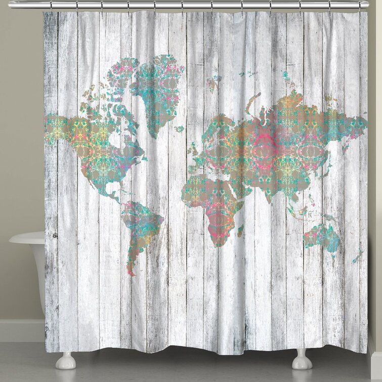 Wilton Map Single Shower Curtain