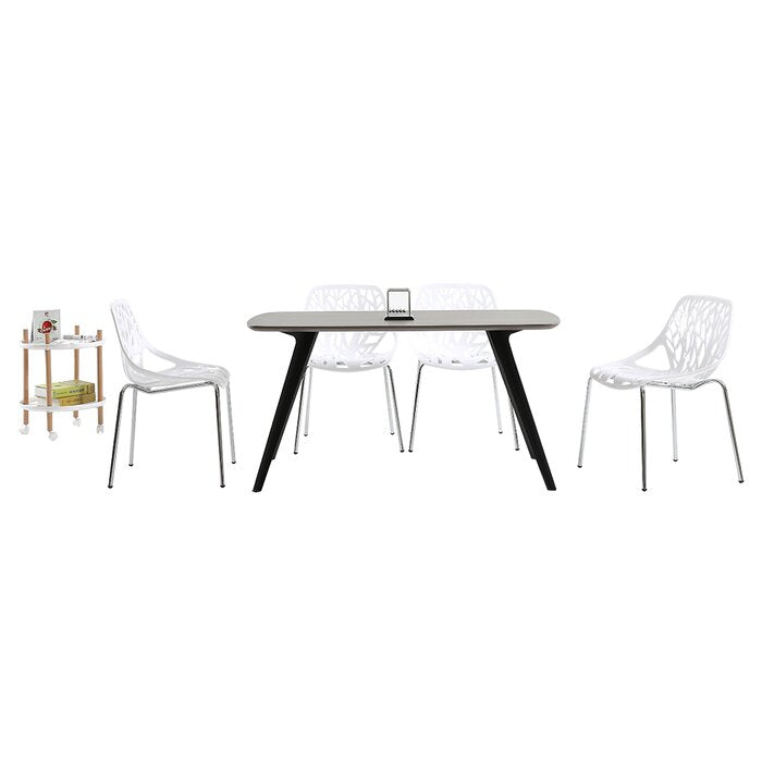 White Wiltz Stacking Side Chair (Set of 4)