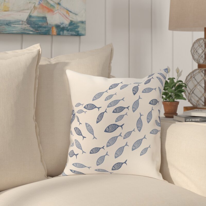 Blue Windermer Outdoor Square Pillow Cover & Insert ss675