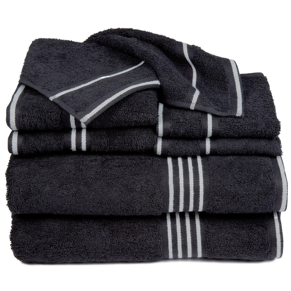 Windsor Home Rio 8 Piece Cotton Towel Set - Black