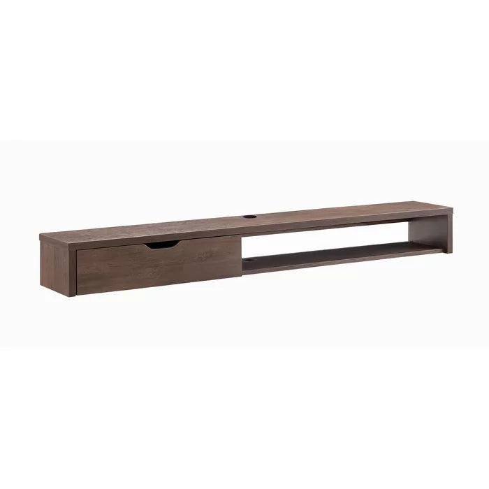 Walnut Oak Winland Floating TV Stand for TVs up to 65"
