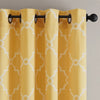 Winnett Cotton Blend Geometric Semi-Sheer Grommet Single Curtain Panel, (Set of 2), 50