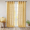 Winnett Cotton Blend Geometric Semi-Sheer Grommet Single Curtain Panel, (Set of 2), 50