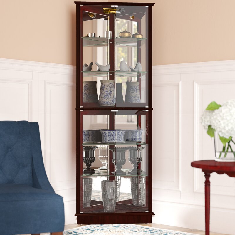 Woen lighted curio cabinet andover mills hotsell