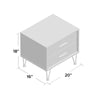 White Wolfe 2 - Drawer Nightstand CL367