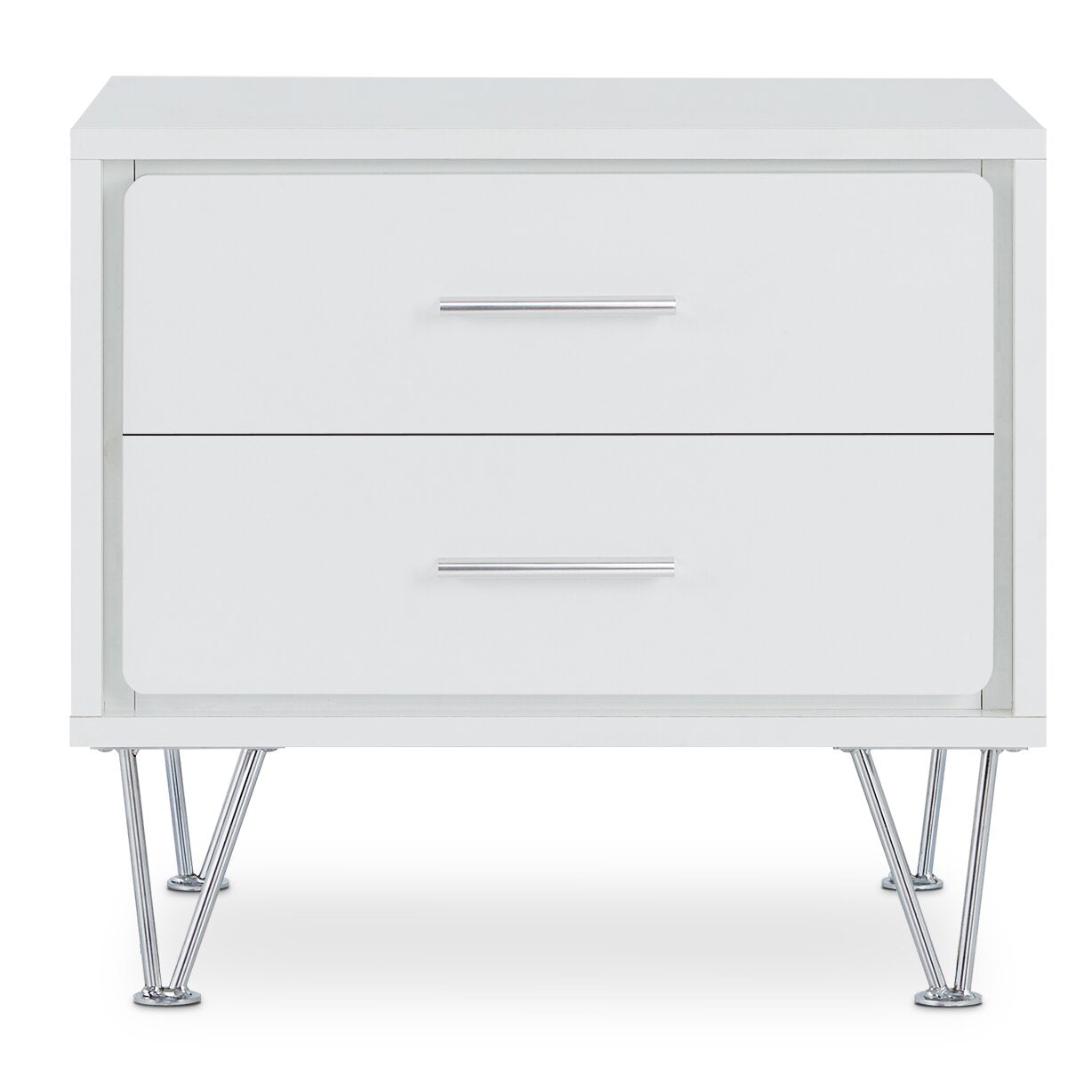 White Wolfe 2 - Drawer Nightstand CL367