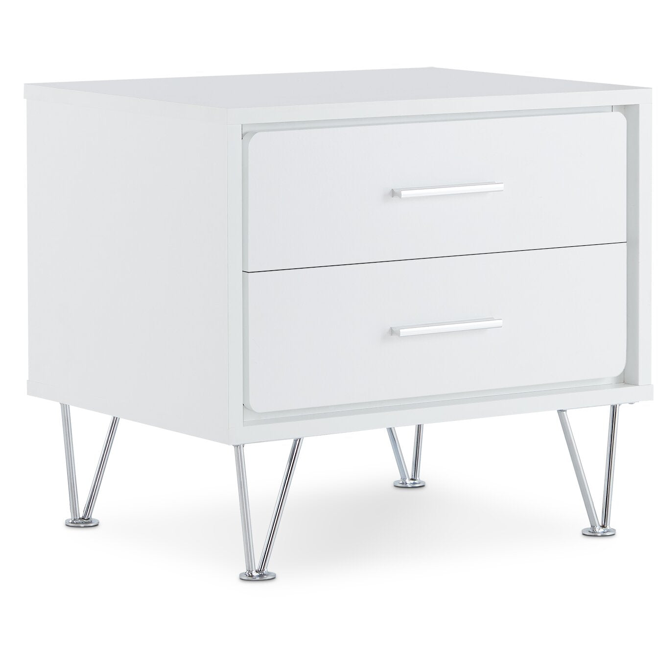 White Wolfe 2 - Drawer Nightstand CL367