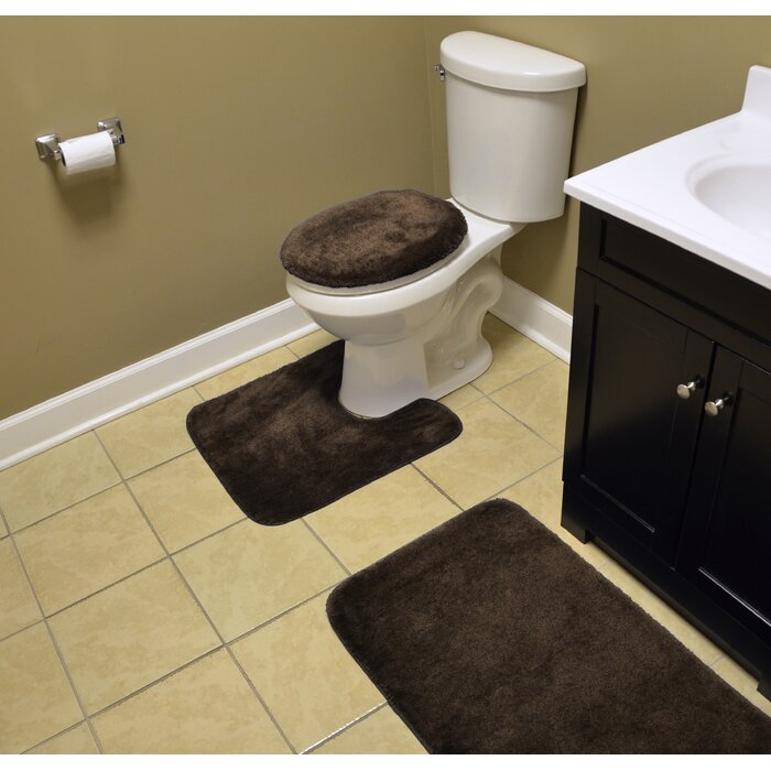 Chocolate Woodacre Bath Rug Set