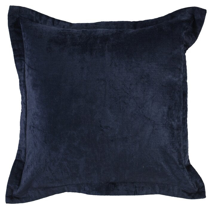 Set of 2 - Woodbine 22" Velvet Throw Pillows, Navy (#K4895)