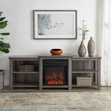 Load image into Gallery viewer, Slate Grey Woodbury TV Stand for TVs up to 78&quot; with Fireplace (#HA563)
