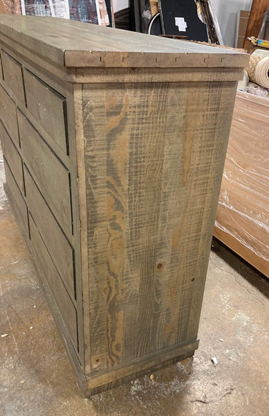 Weathered Gray Woodson 9 Drawer Double Dresser