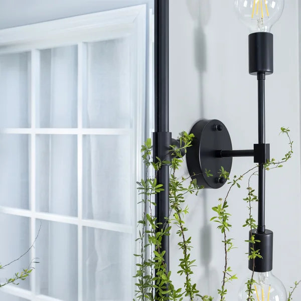 25" x 36" Matte Black Woodvale Metal Framed Wall Mounted Bathroom / Vanity Mirror