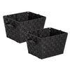 Woven Plastic Basket Set (Set of 2)