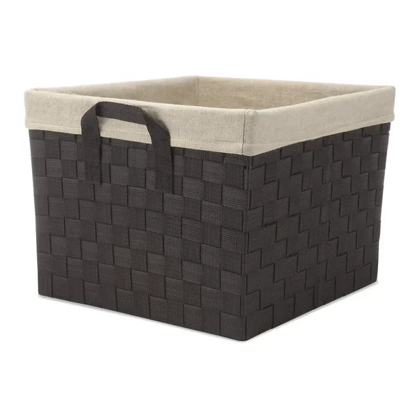 Woven Wicker/Fabric Basket 10.13"x15.25"x13.25"