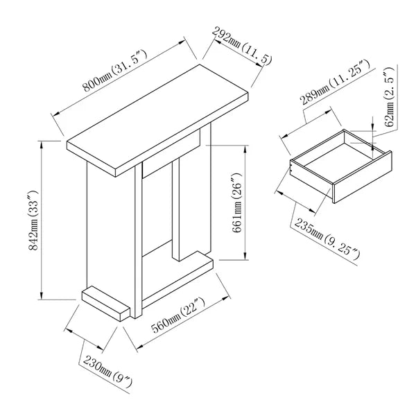 Wrights 31.5'' Console Table