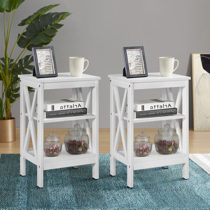 X-Shaped Nightstand Set (Set of 2)