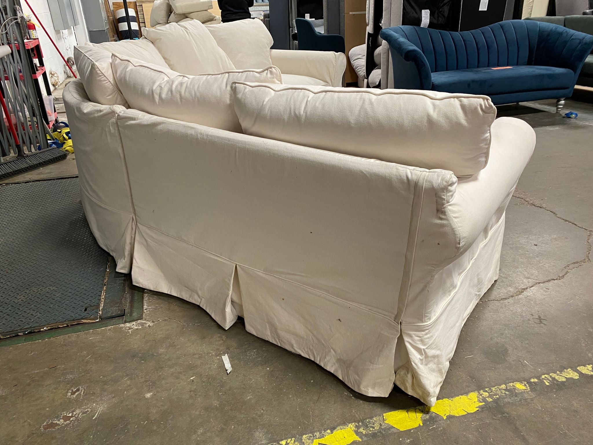 Bauer 102" Wide Cotton Corner Sectional *AS-IS*