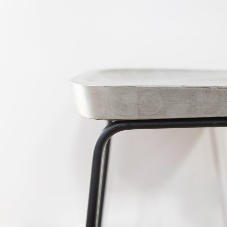 Gray Yarger Solid Wood Bar Stool (30" Seat Height) (Set of 2) Salvage