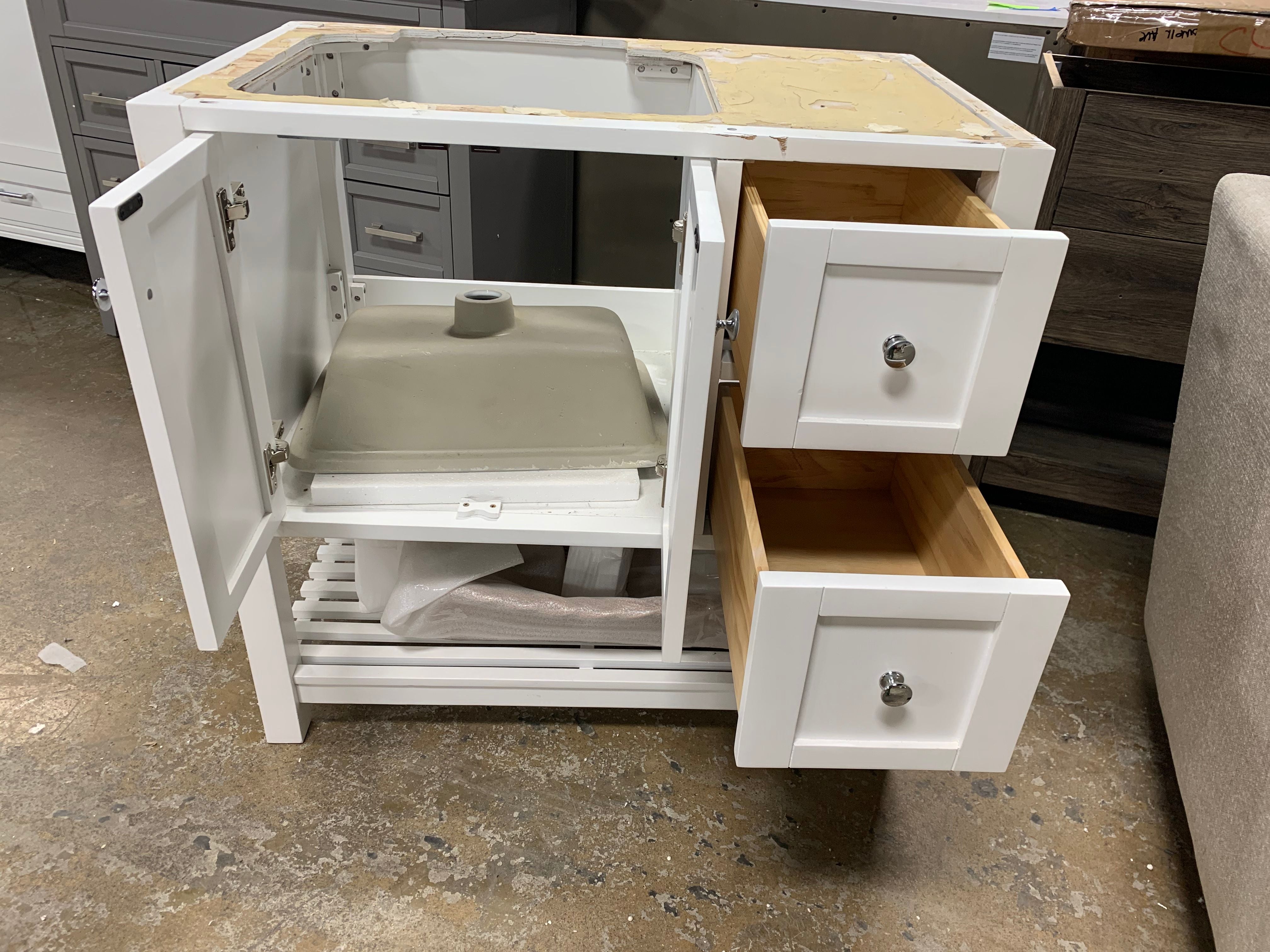 Binne Open Cabinet 36" Single Bathroom Vanity Set