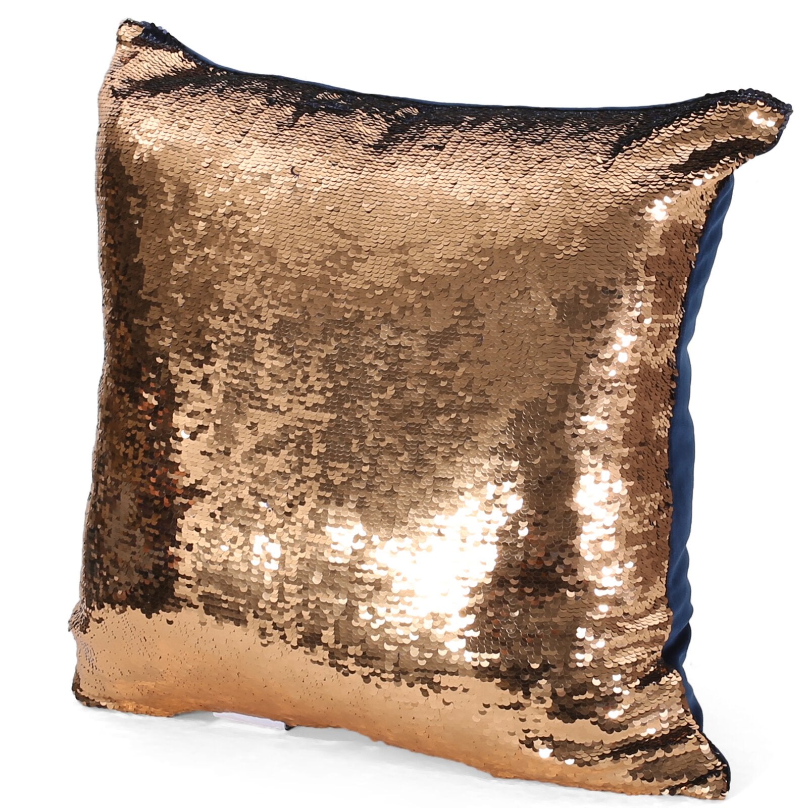 Blue/Rose Gold Yedda 18" Throw Pillow Cover (Set of 2) EJ551