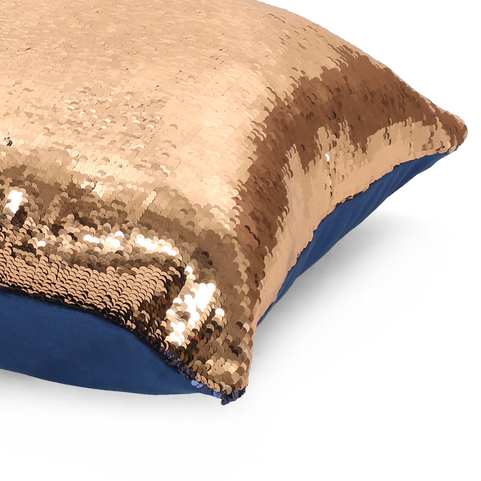 Blue/Rose Gold Yedda 18" Throw Pillow Cover (Set of 2) EJ551