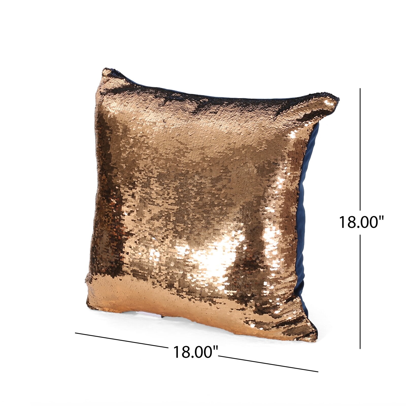 Blue/Rose Gold Yedda 18" Throw Pillow Cover (Set of 2) EJ551