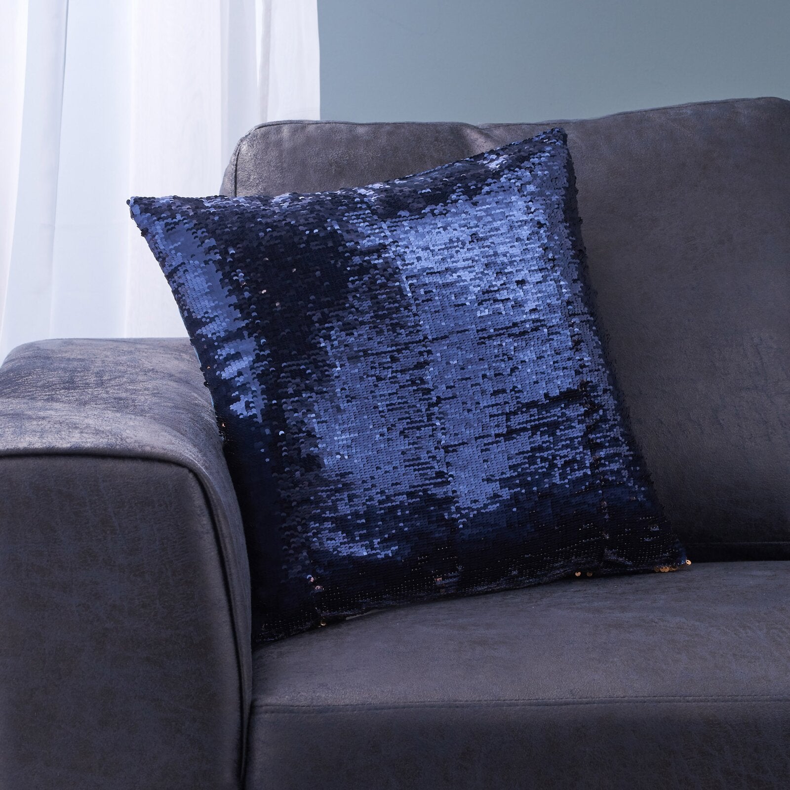 Blue/Rose Gold Yedda 18" Throw Pillow Cover (Set of 2) EJ551