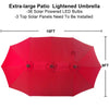 Yuliana 180'' x 108'' Rectangular Lighted Market Umbrella
