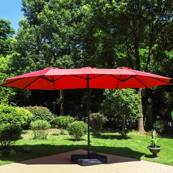 Yuliana 180'' x 108'' Rectangular Lighted Market Umbrella