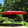 Yuliana 180'' x 108'' Rectangular Lighted Market Umbrella