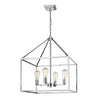 Zabel 4 Light Lantern Rectangular Chandelier, Chrome (#K2231)