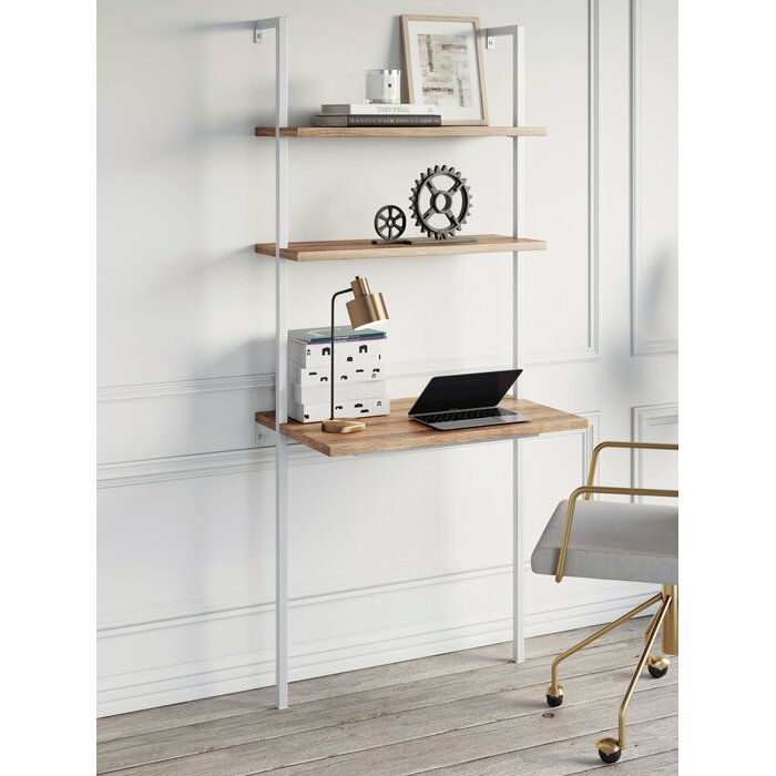 Zachary Ladder Desk, Oak/White (#K6403)